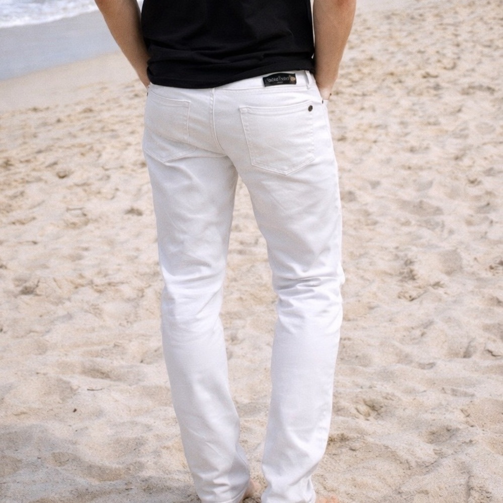 Men's White Jeans, Size 34/32